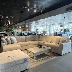 Ivory 4PC  Chaise Sectional Couch