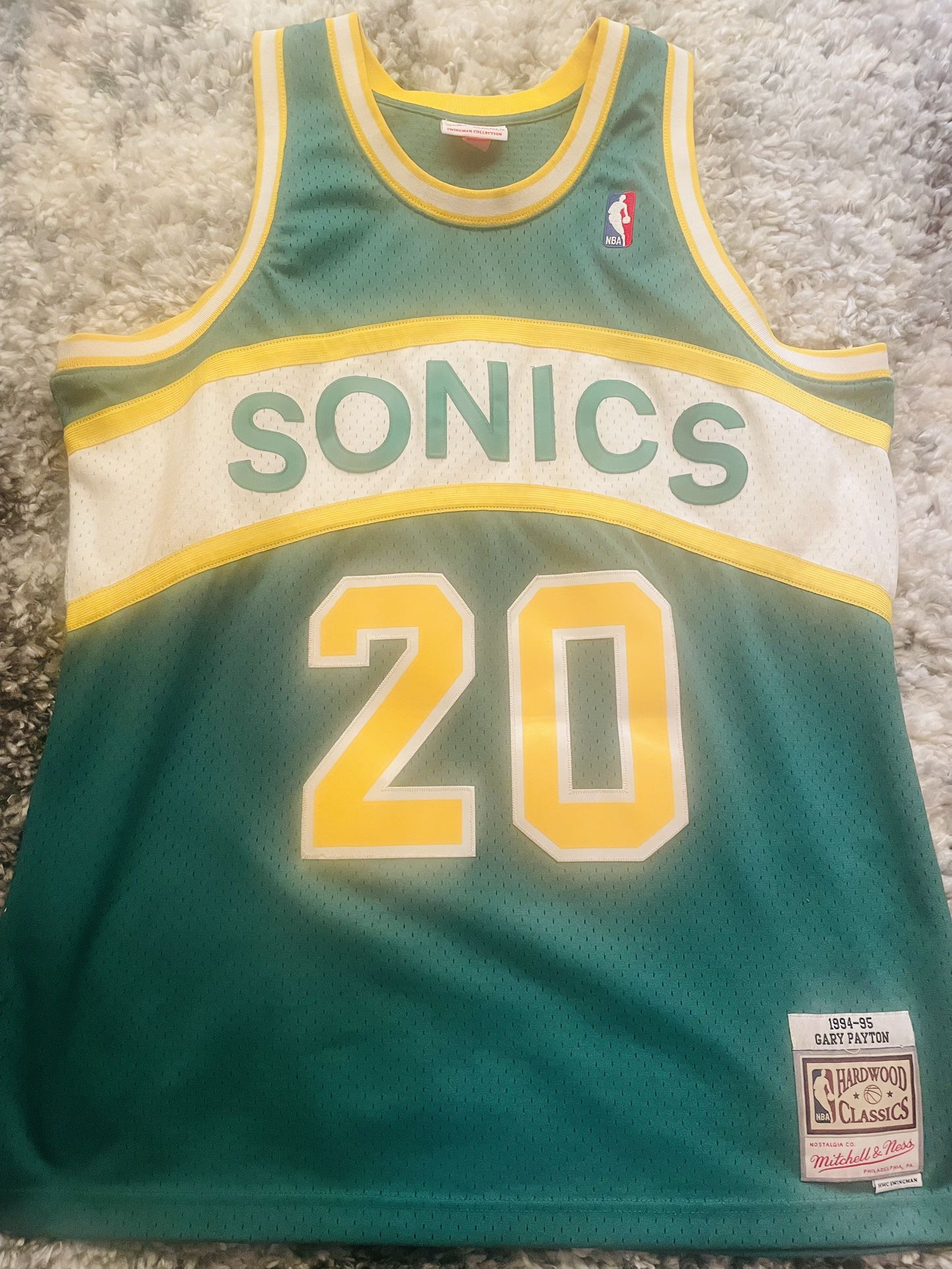 1(contact info removed) (SEATTLE SUPERSONICS) Gary Payton Mitchell & Ness  stitched throwback Jersey for Sale in Kent, WA - OfferUp