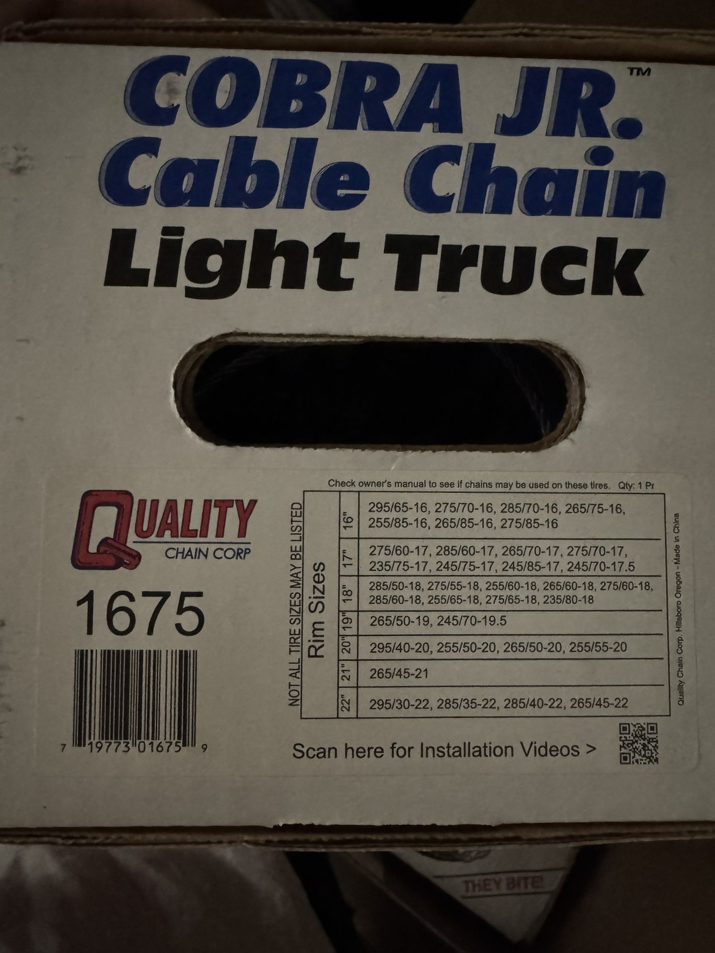 Light Truck Tire Cable Chain Set