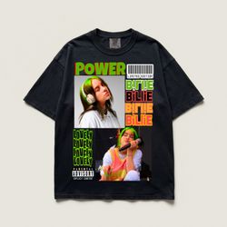 Billie Eilish Black Unisex Graphic Streetwear Custom Made Printed Tshirt