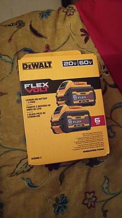 DeWalt flexvolt 6AH two pack  $ 199 dollars