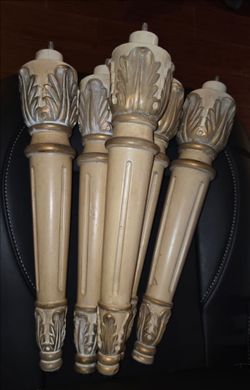 Set of 5 Ornate Furniture Legs