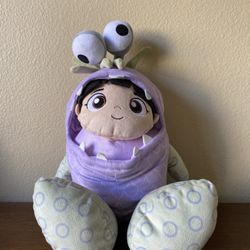 2025 Like-New 12” Disney Monster’s Inc Big Feet Plush Large Boo in Monster Costume