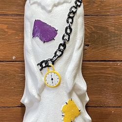 Vintage 36" Paper Magic Group Ghost Halloween Wall Hang Blow Mold Light-Up Decor