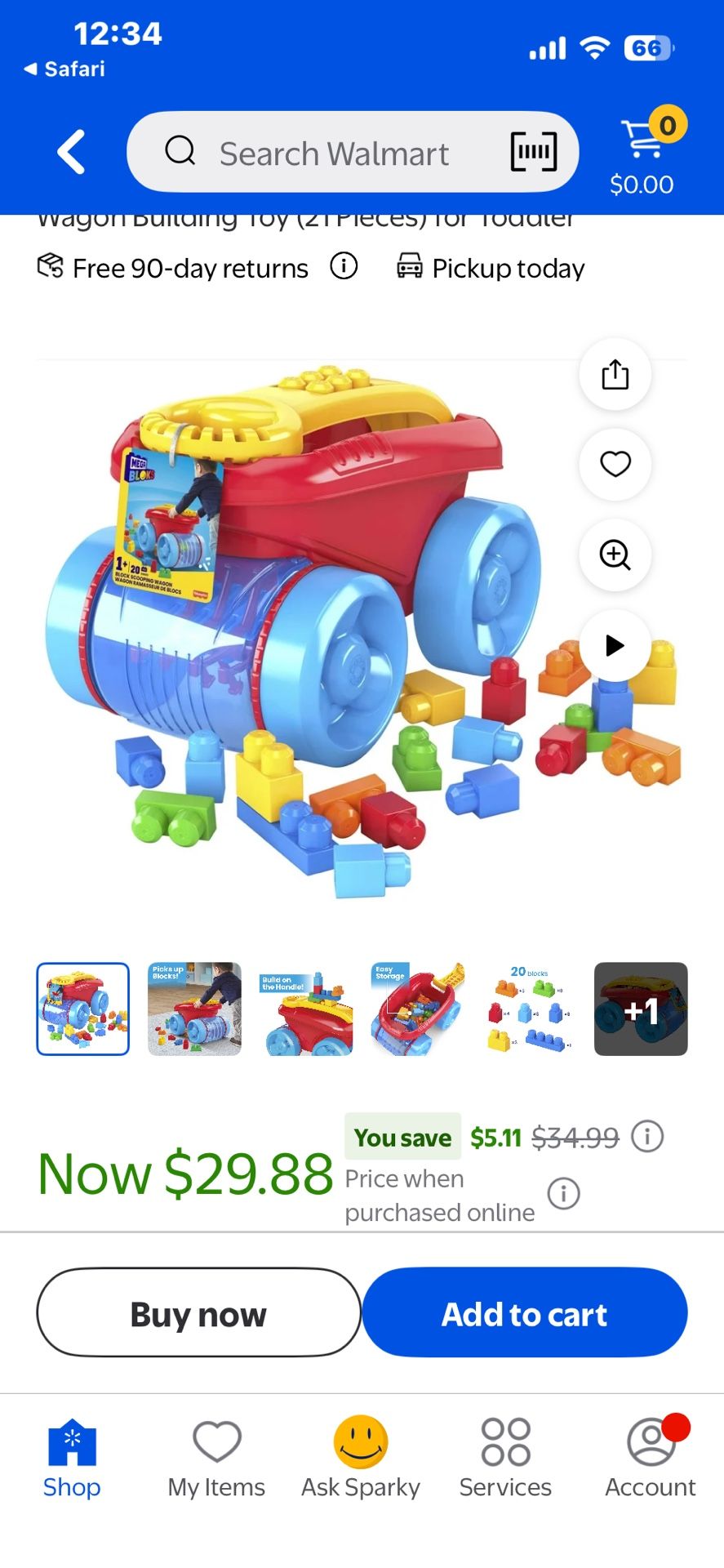 Mega blocks Wagon Only $5