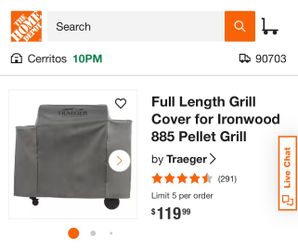 Traeger ironwood 885 pellet smoker grill cover (NEW)