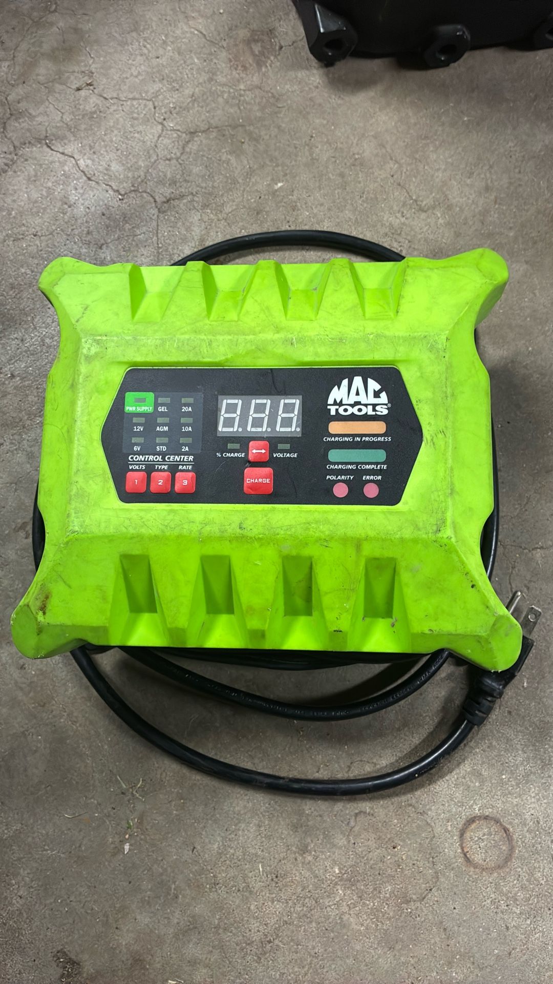 Mac tools, intelligent, battery charger
