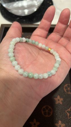 Natural Grade A Jadeite Jade Bracelet 7mm Genuine Jade Beads
