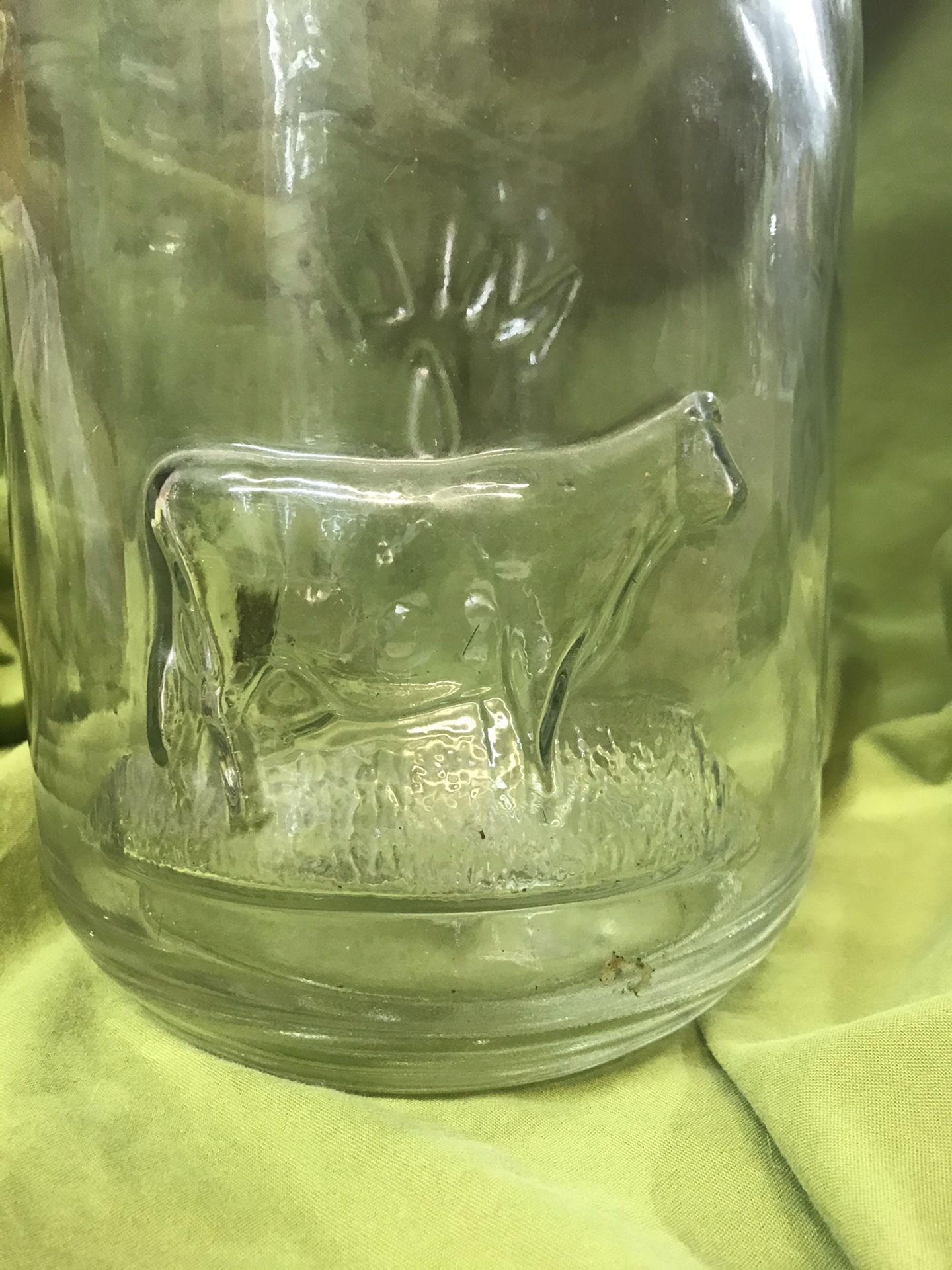 Vintage Glass Milk Bottle