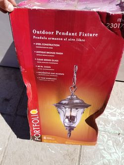 Portfolio outdoor pendant fixture