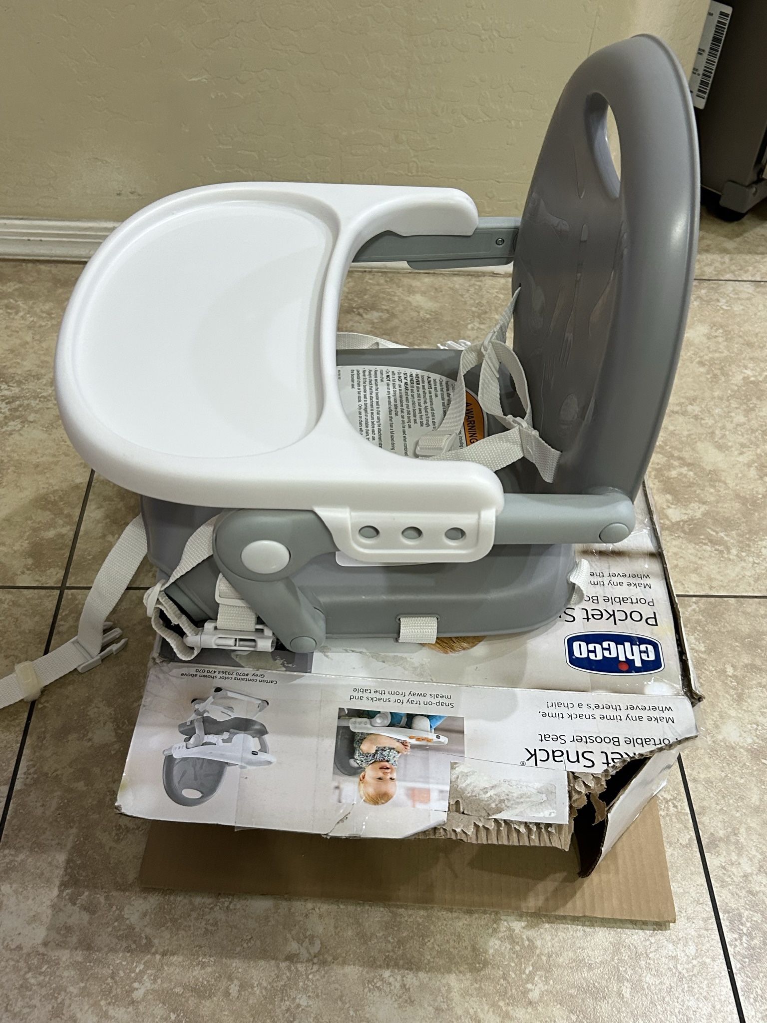 Snack Booster Seat, Grey