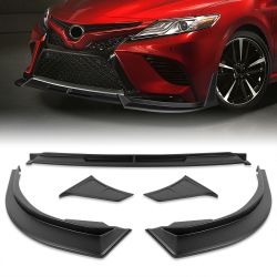 For 2018 2019 2020 Toyota Camry SE XSE Matt Black Front Bumper Lip Splitter Spoiler -(2-PU-210