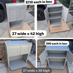 Microwave cabinet! New! 2 sizes available! Light grey shaker! Read descriptions👁️👁️