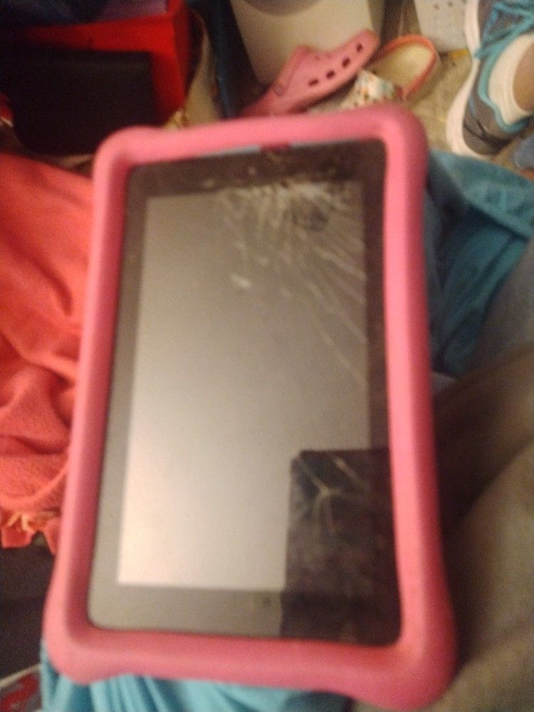 Amazon Fire Tablet with Broken Screen.