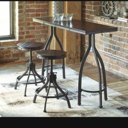 Industrial Dining Table Set 