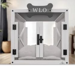 Used White Dog Crate 