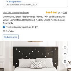 Twin Bed Frame W/ Matress