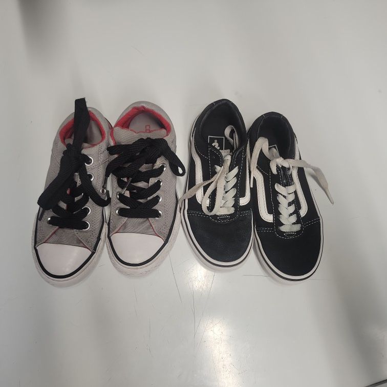 Boys Vans 12.5  And Converse 12 Youth
