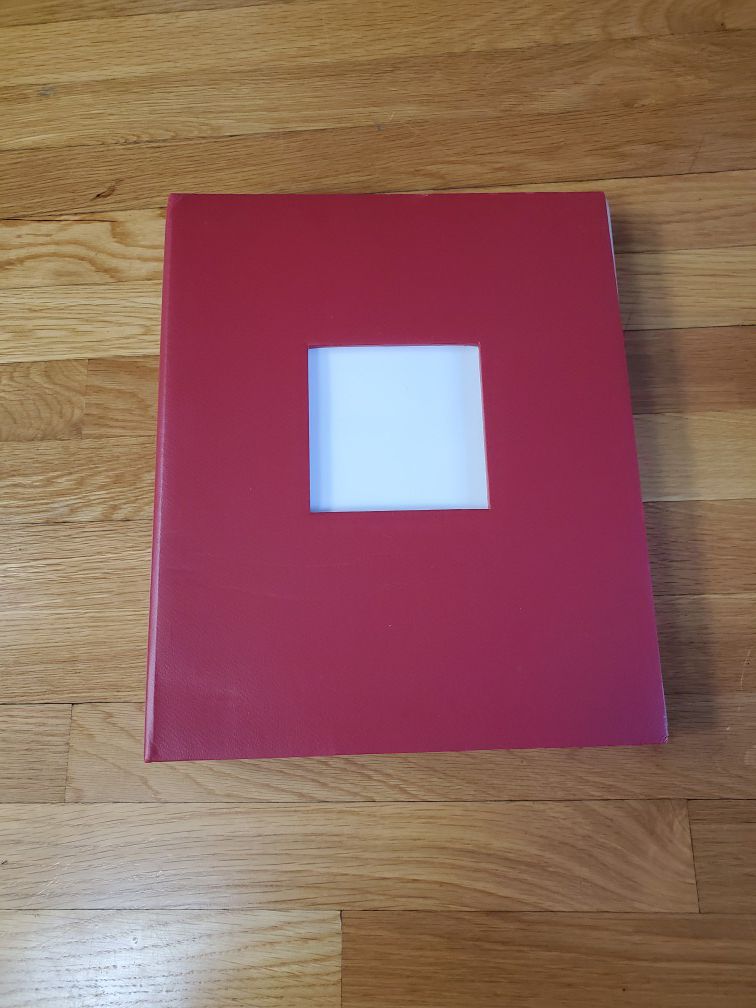 RED LARGE HARDCOVER PHOTO ALBUM WITH COVER PHOTO SLOT!