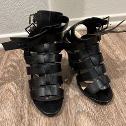 Black Wedge Sandal