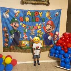Super Mario Bday Banner 