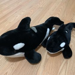 2 Plush Whales