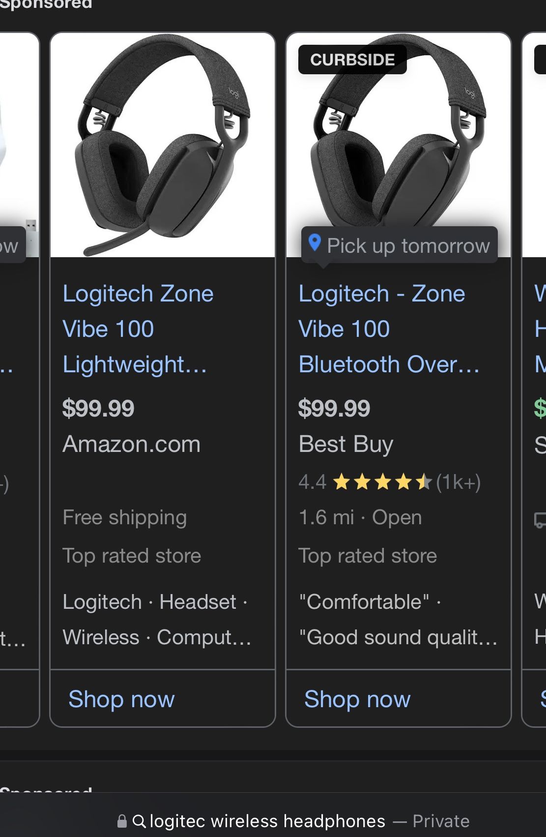 Logitech Wireless Headphones