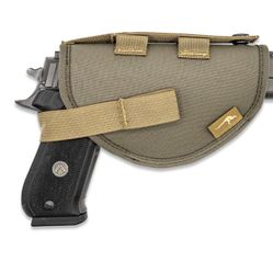 Marsupialgear - Binocular harness bottom mount Pistol Holster (Left Hand Draw) Large Size