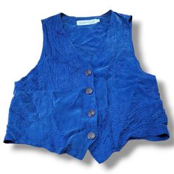 Vintage Action Wear USA Top Size Small Women's Vintage Top Vest Button Front Vtg Women's Top Measurements In Description 