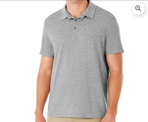 (5)shirts Men's Favorite Soft Polo grey size large