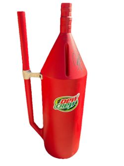 Dump can fueling bottle with driver autographs