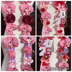 Beautiful Graduation Leis with Artificial flowers and jewels