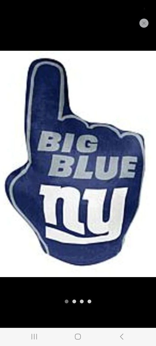 Ny Giants Fan Hand Pillow