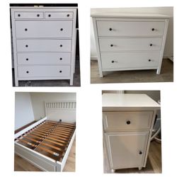 White glossy set from ikea