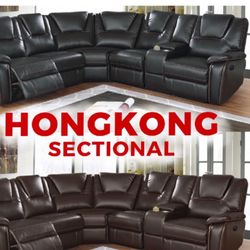Power Reclining Sectional Available For Immediate Delivery 