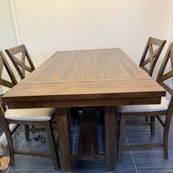 Moriville Counter Height Dining Table and 4 Barstools