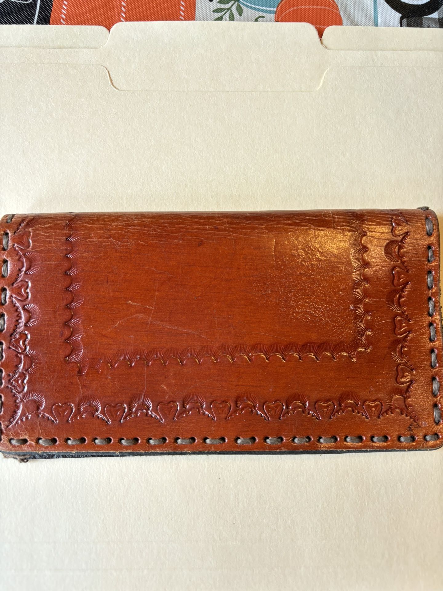 Handmade Leather Checkbook Cover