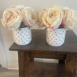 Artificial Flowers With Vase $5 For Both 