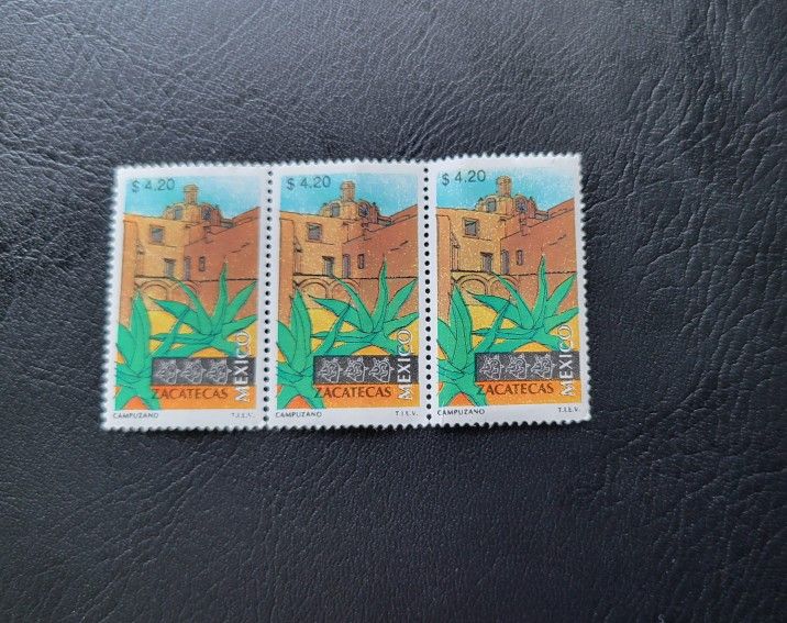 Mexico 2001 Tourism Zacatecas 3 Stamps Unused
