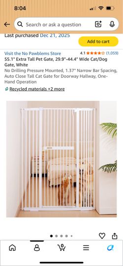 Extra tall pet gate / very tall baby gate
