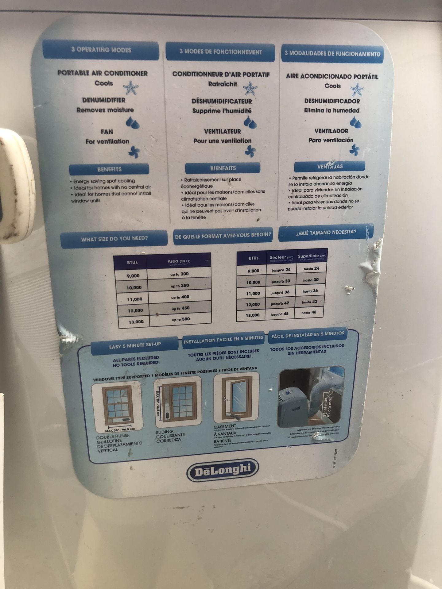 Floor AC From DeLonghi