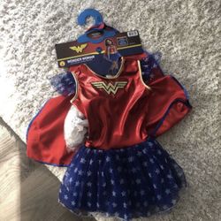 Girls Wonder Woman Costume 6-8 Yrs 