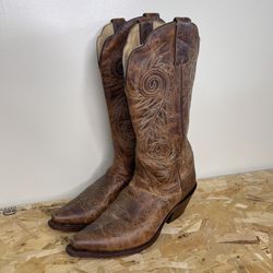 Justin Cowgirl Boots Womens 8C Western 