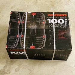 100lb Select-A-Weight Adjustable Dumbbell Set