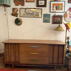 Walnut Kent Coffey Foreteller Lowboy Dresser