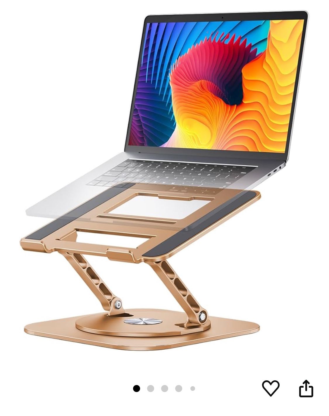Adjustable Laptop Stand with 360 Rotating Base, Computer Stand for Laptop