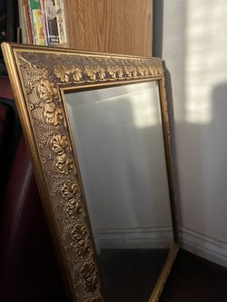 Vintage  Ornate Wall Bevelled Mirror 