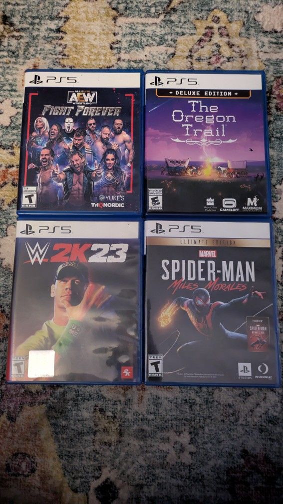 PS5 Games Bundle (Including Spider-Man and WWE 2K23)