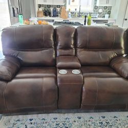 Leather Loveseat
