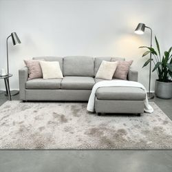 FREE DELIVERY - Crate&Barrel Light Grey Like New